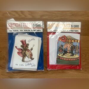 Vintage looking birthday invites